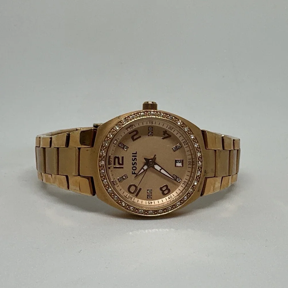 Fossil Colleague AM4508 Women's Gold Stainless Steel Analog Dial Watch HME525